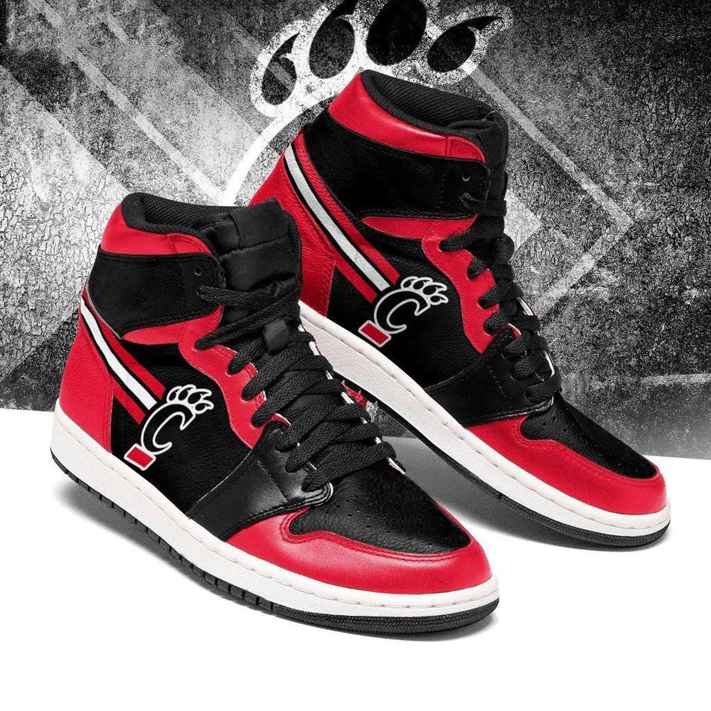 NCAA Cincinnati Bearcats Red Black Air Jordan 1 High Sneakers 1